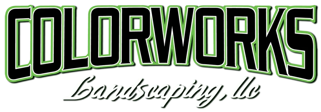 Colorworks Landscaping Logo White Text