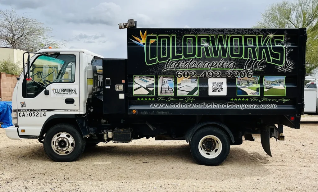 Colorworks Landscaping Truck Sideview