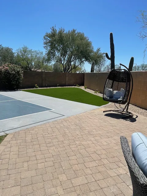 Backyard grass pool swing Desert Ridge