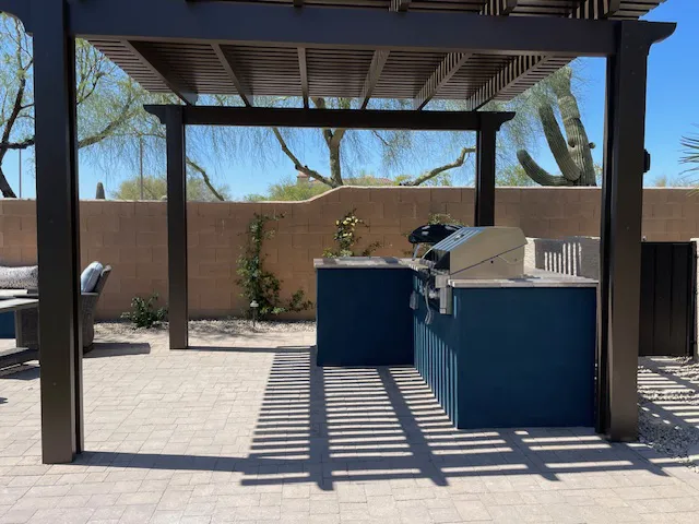Pergola in the backyard at Desert Ridge