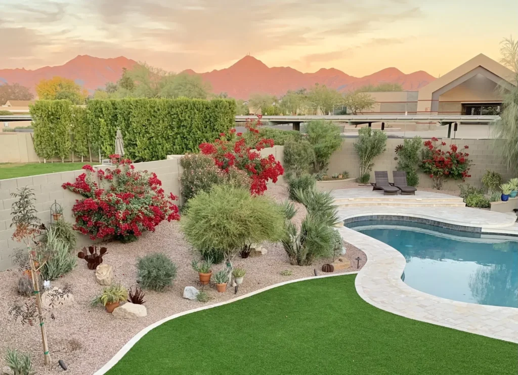 Pool Flowers grass landscaping