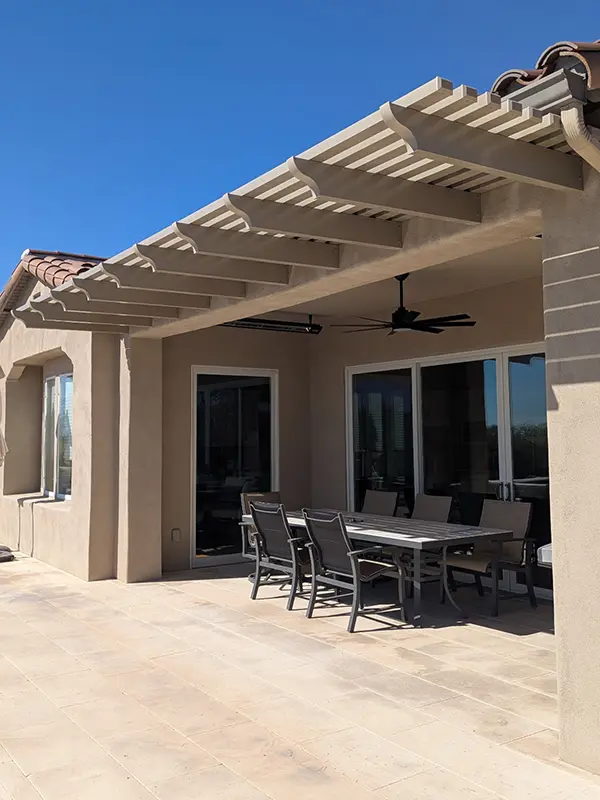 Pergola and patio