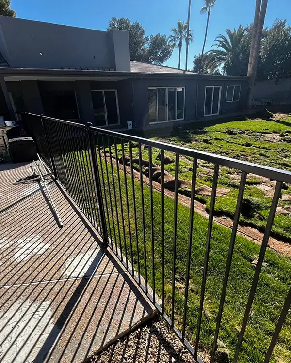 before photo of pergola by pool